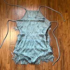 Pretty Little Thing Backless tassel romper US2